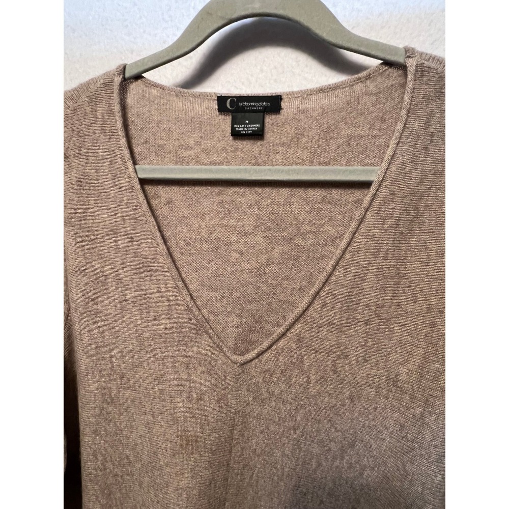 C by Bloomingdales Cashmere Sweater Women's Medium Beige Tan - Picture 5 of 10